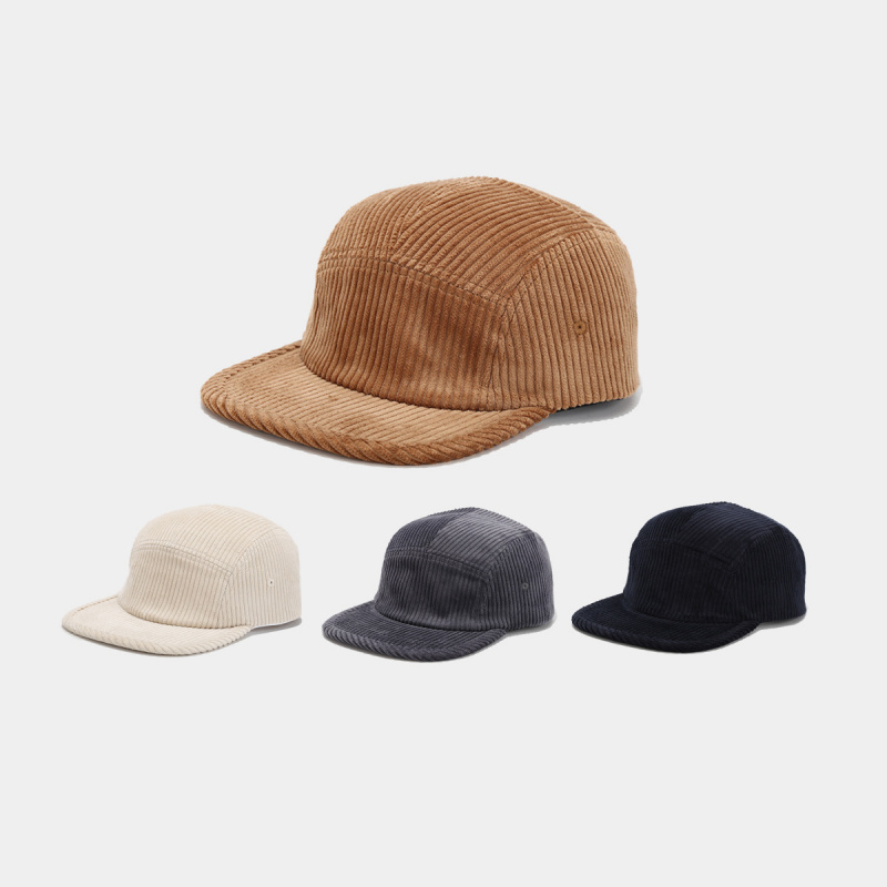 Corduroy Cap 5 Panel - 코듀로이 5패널 캠프캡 조절 가능 유니섹스