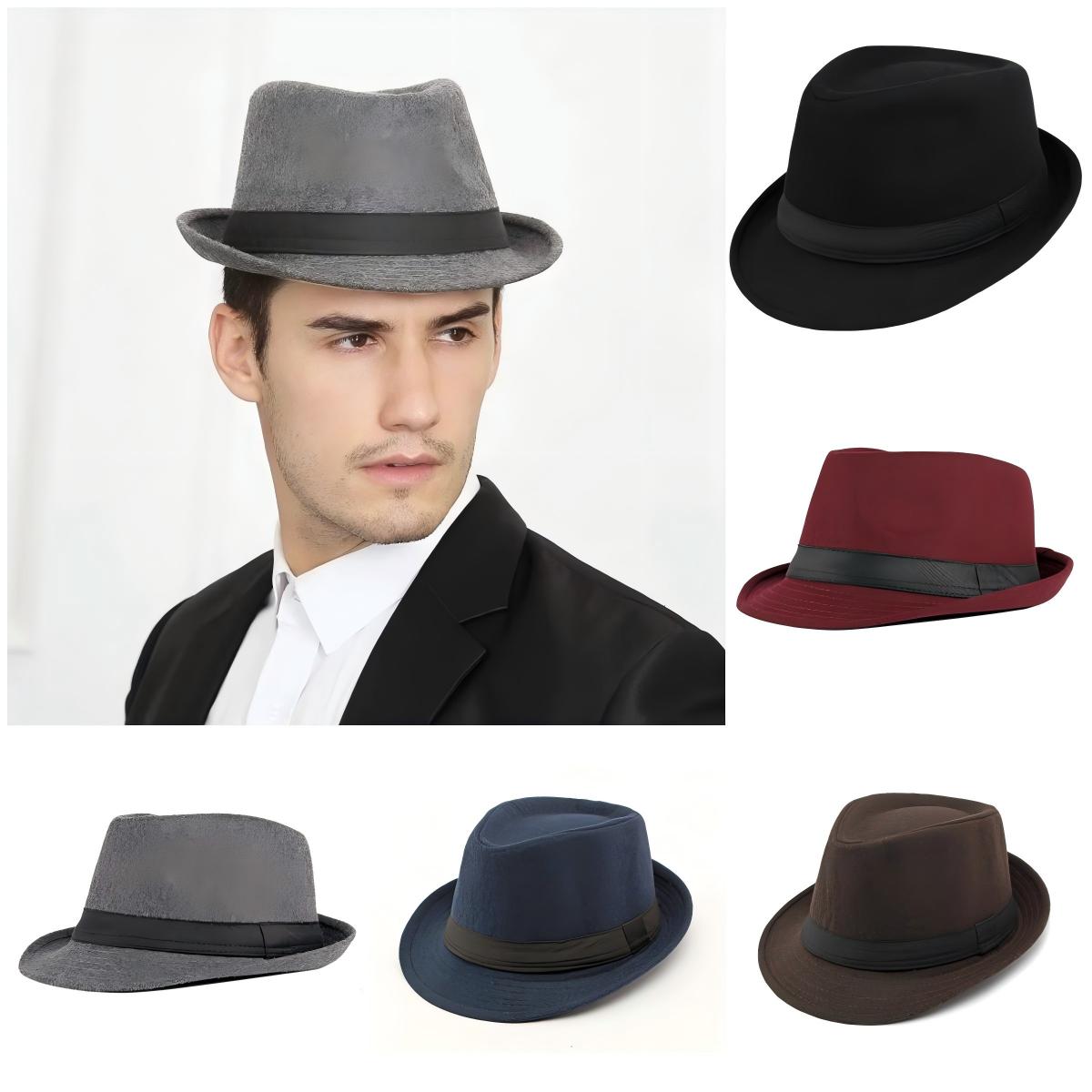 Fedora Hat Wool - 남성용 모자 새로운 가을 겨울 스타일