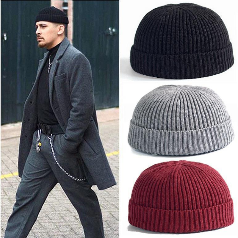 Beanie Cuffed Knit - 겨울 니트 모자 따뜻한 야외 스포츠