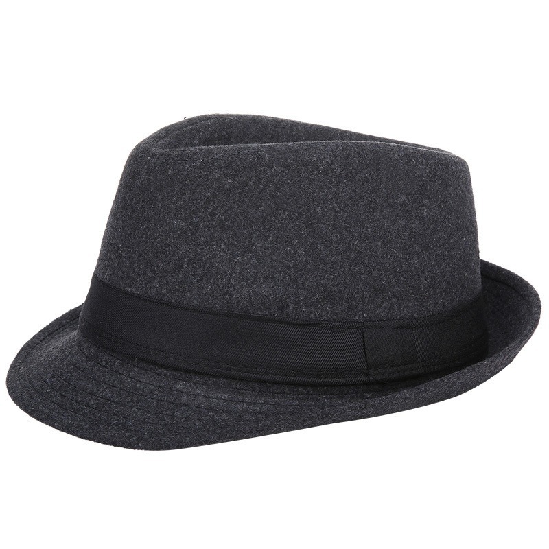 Fedora Hat Wool - 남성용 가을 겨울 울 페도라 모자,