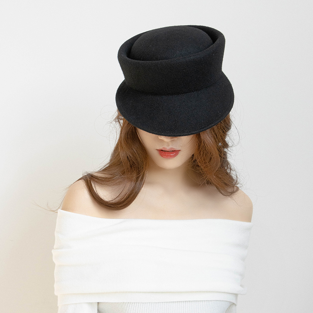 Beret French Wool - 프랑스 스타일 울 펠트 캡 패션