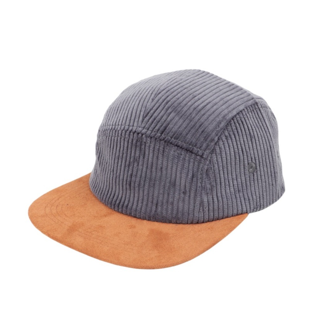 Corduroy Cap 5 Panel - 다용도 레트로 플랫 브림 야구 모자