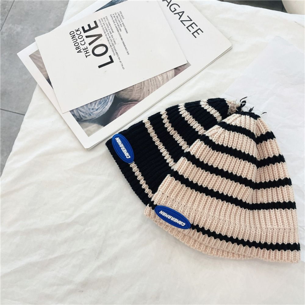 패션 따뜻한 어린이 모자 통기성 편안한 줄무늬 니트 모 - Beanie Cuffed Knit 리뷰 및 가격