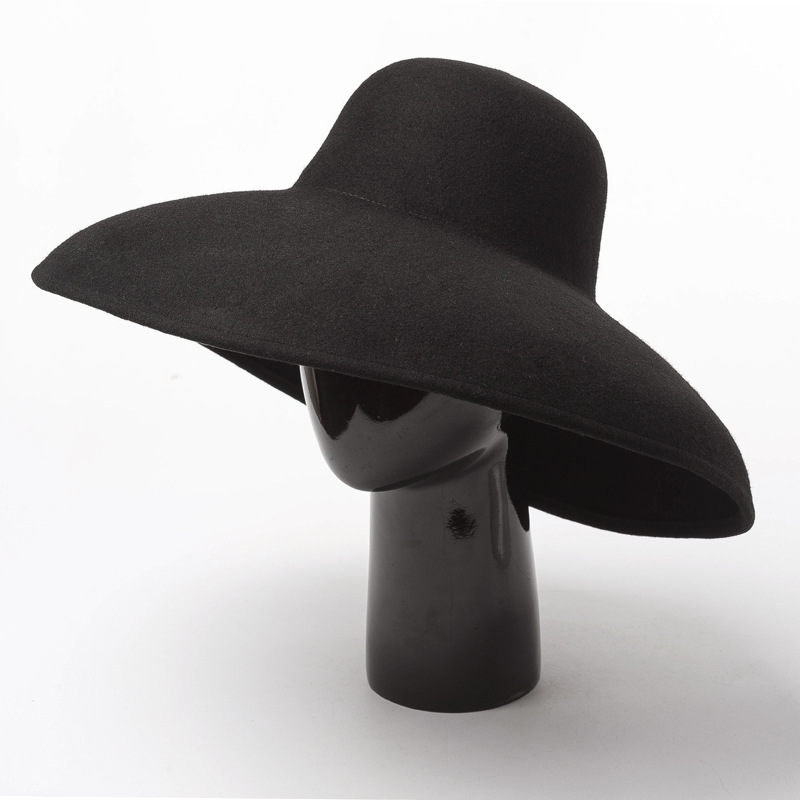 여성용 클래식 빅 와이드 브림 울 펠트 모자, 플로피  - Fedora Hat Wool 리뷰 및 가격