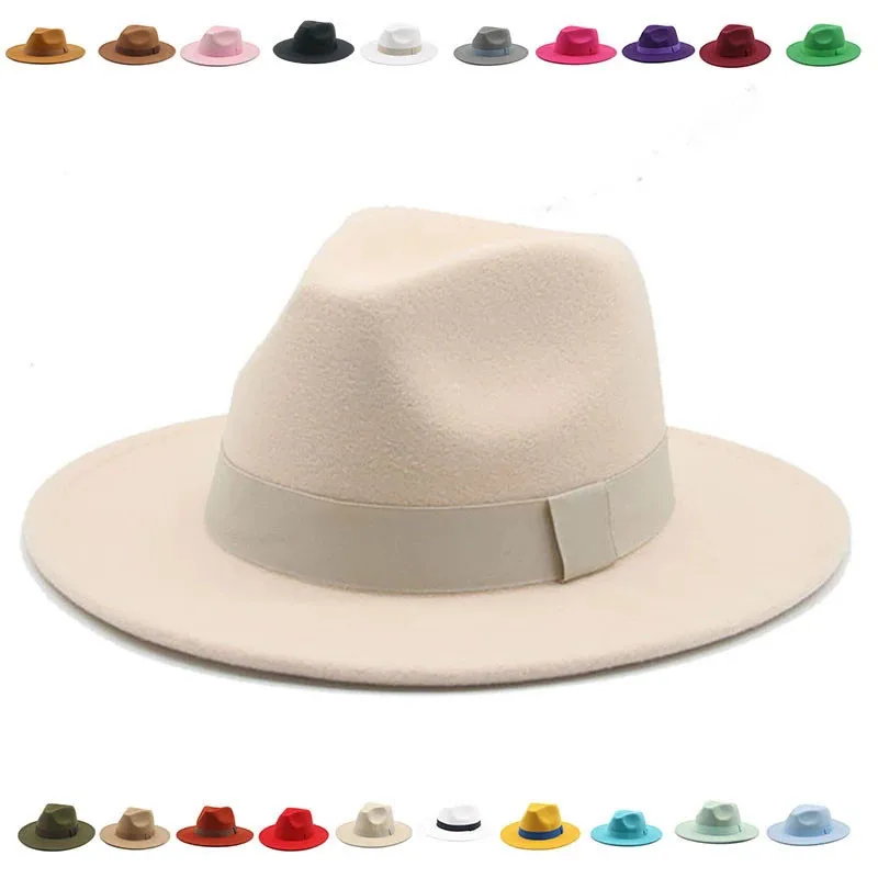 페도라 모자 여성용 겨울 모자 리본 밴드 남성용 모자  - Fedora Hat Wool 리뷰 및 가격