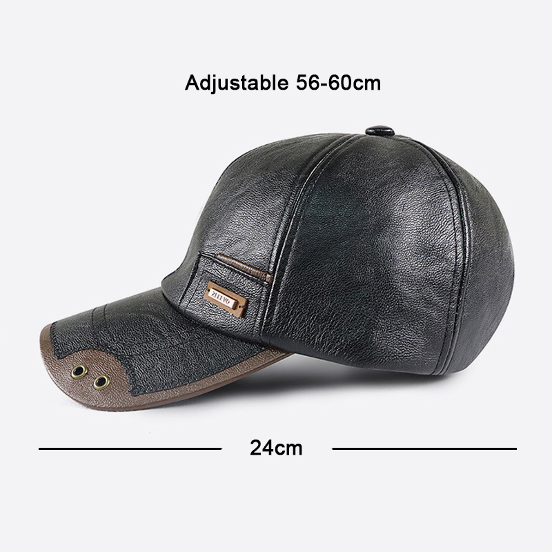 레트로 PU 가죽 야구 모자 남성 가을 겨울 아빠 모자 - Baseball Cap Structured 리뷰 및 가격