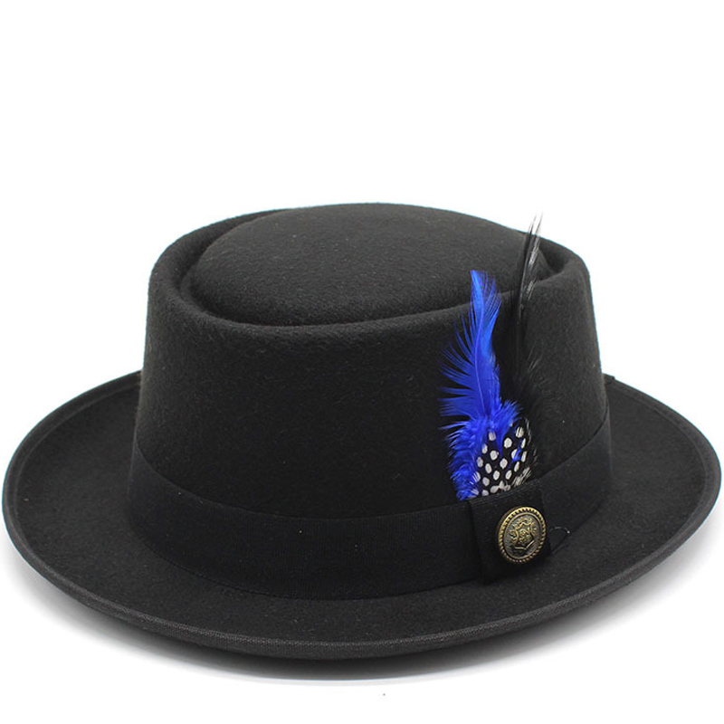 남성용 빈티지 돼지 고기 파이 모자, 넓은 챙 양모 펠 - Fedora Hat Wool 리뷰 및 가격