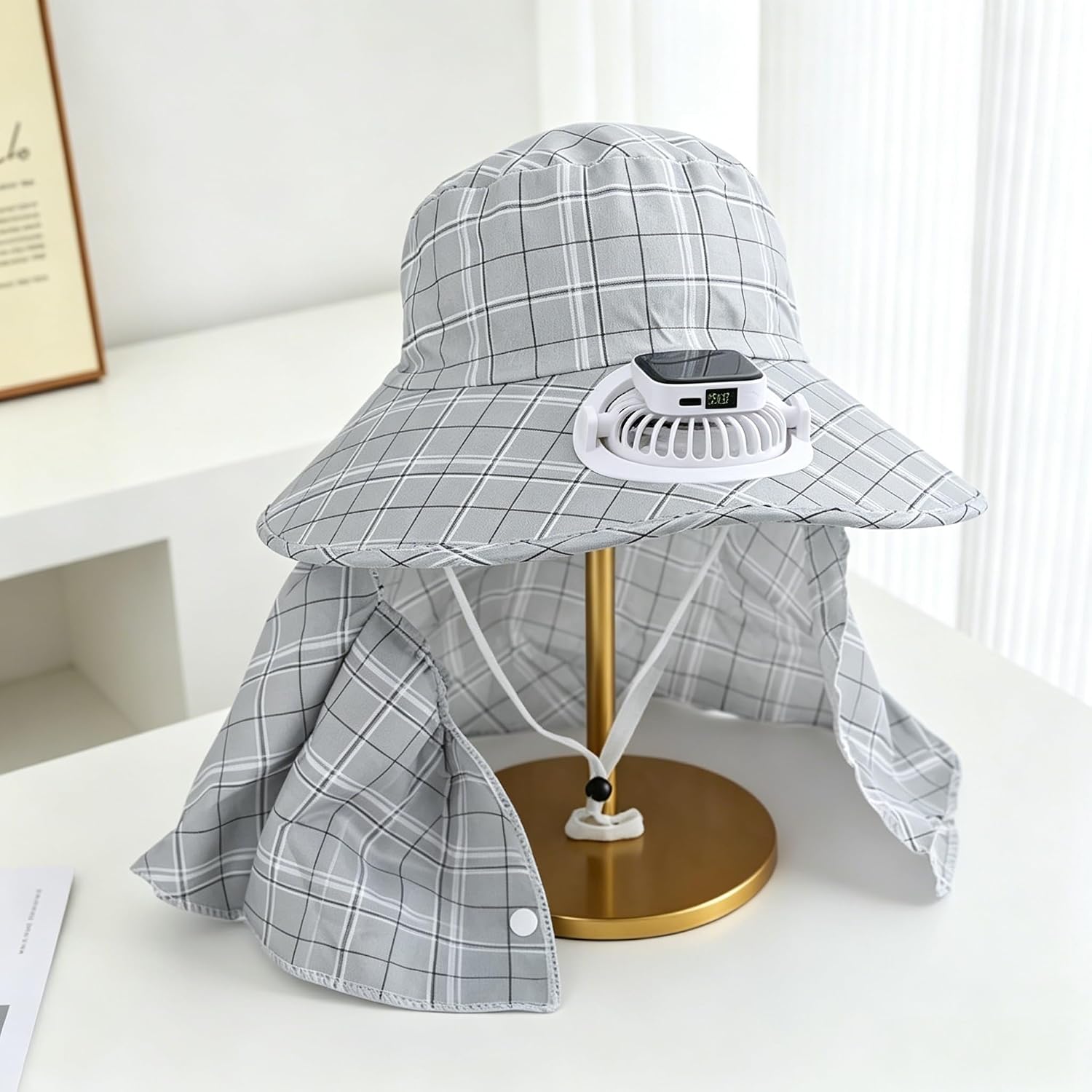 1PC 태양광 넥 가드 팬 모자 USB 충전식 팬 모자 - Visor Sun Hat 리뷰 및 가격