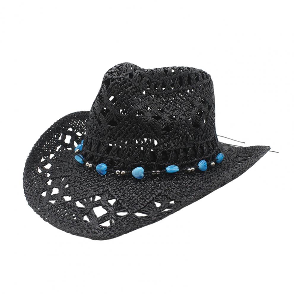 와이드 브림 카우보이 모자 웨스턴 스타일 선햇 여성용  - Cowboy Hat Straw 리뷰 및 가격