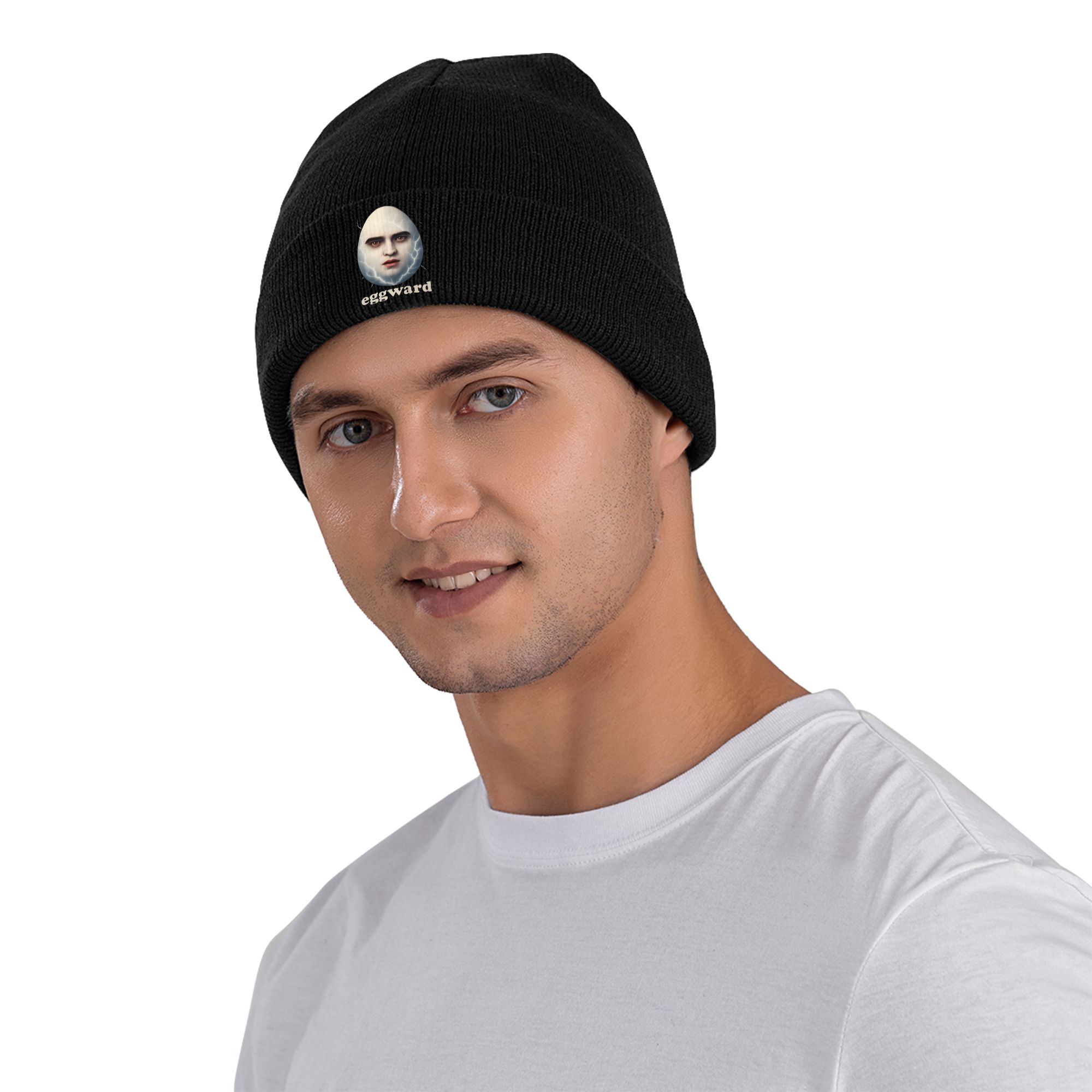 Eggward Silly Meme Parody Egg  - Beanie Cuffed Knit 리뷰 및 가격