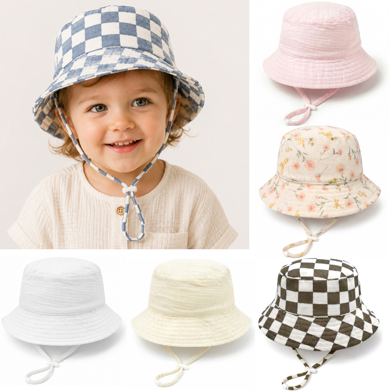 무슬린 아기 여름 모자 조절 가능한 어린이 햇빛 가리개 - Bucket Hat Cotton 리뷰 및 가격