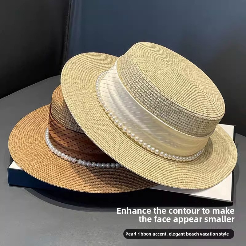 2025 신상 모자 레트로 플랫 탑 여성용 여름 밀짚모 - Sun Hat Wide Brim 리뷰 및 가격