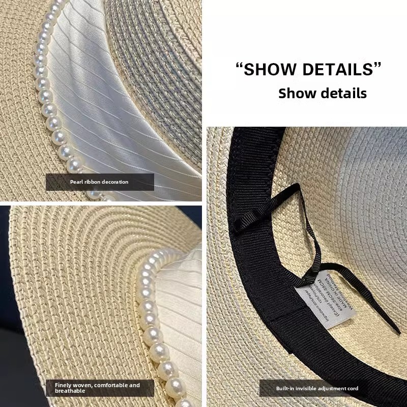 2025 신상 모자 레트로 플랫 탑 여성용 여름 밀짚모 - Sun Hat Wide Brim 리뷰 및 가격