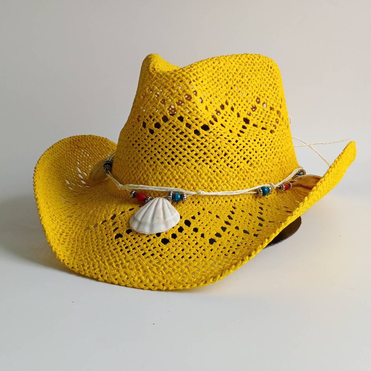 밝은 노란색 카우보이 밀짚모자, 여성/남성용, 조개껍데 - Cowboy Hat Straw 리뷰 및 가격