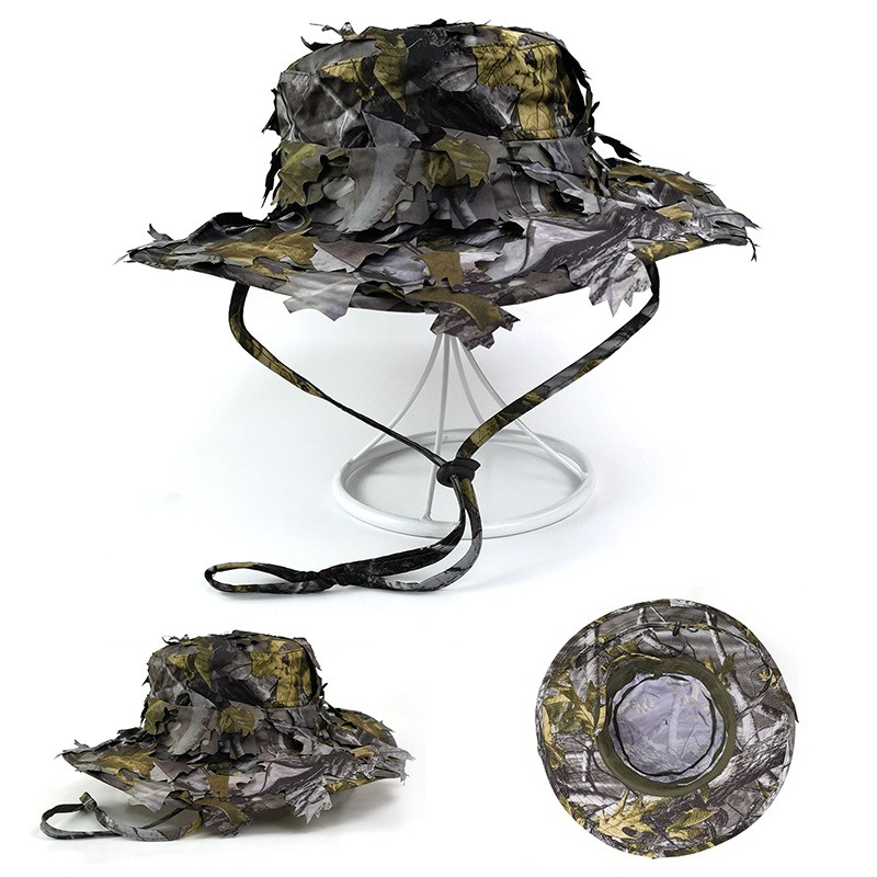 남성용 3D 나뭇잎 위장 부니햇, 사냥 낚시 전술 야외 - Boonie Hat Tactical 리뷰 및 가격