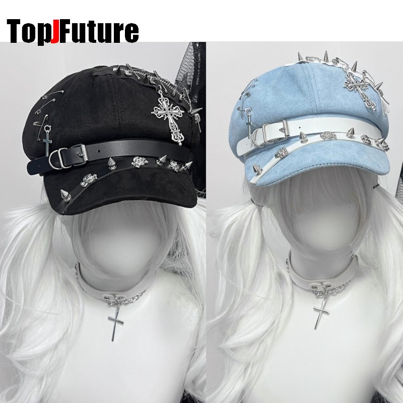 여성용 하라주쿠 팔각형 캡 고딕 펑크 로리타 서브컬쳐  - Dad Hat Cotton 리뷰 및 가격
