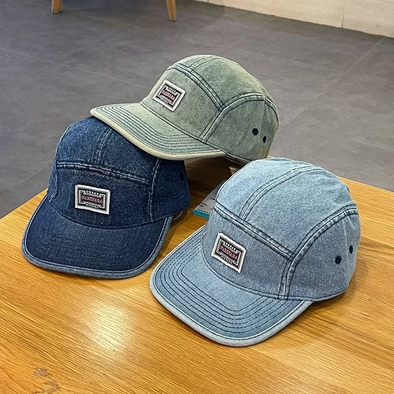 빈티지 플랫 브림 데님 야구 모자 남성 여성 하라주쿠  - Corduroy Cap 5 Panel 리뷰 및 가격