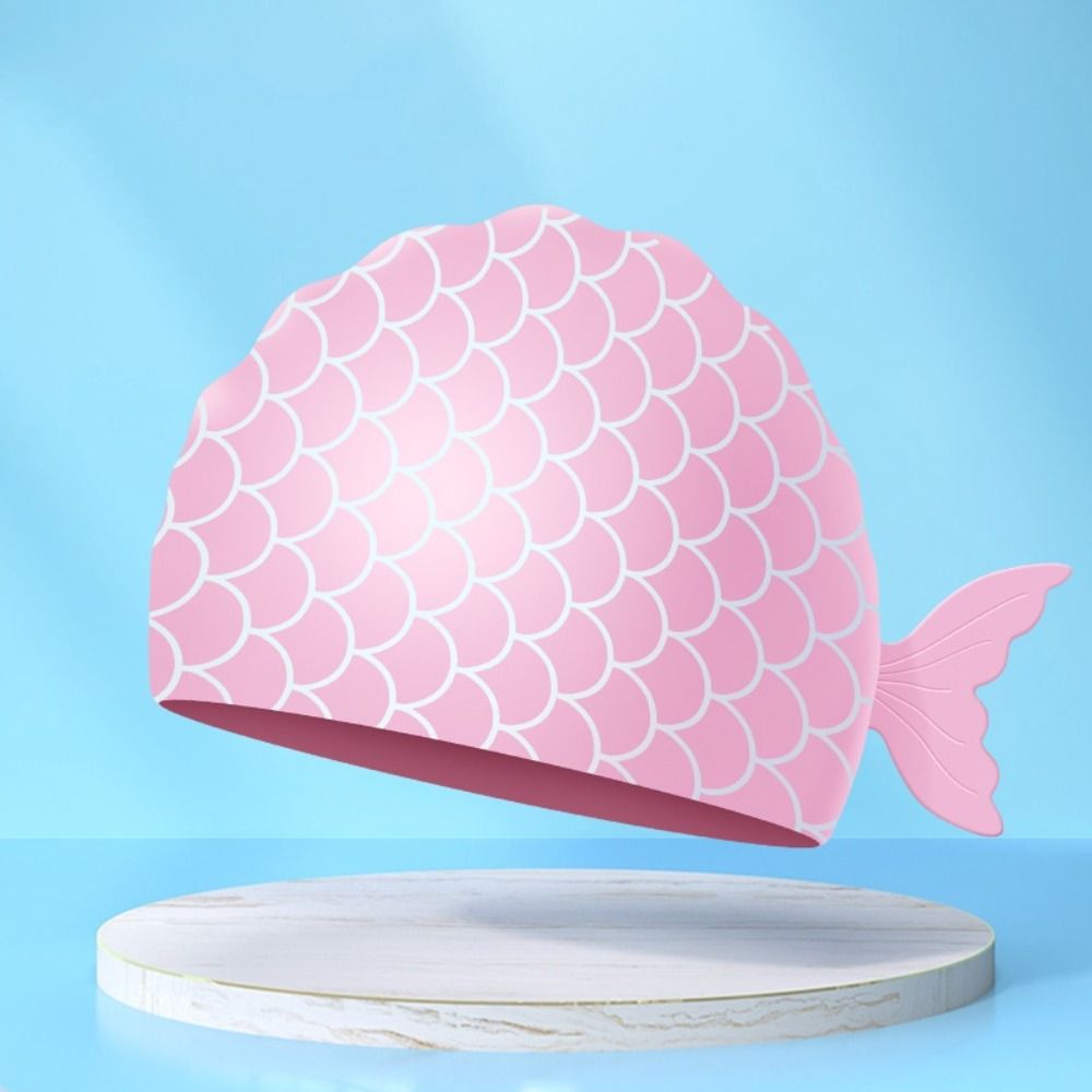 귀여운 물고기 어린이 수영 모자 만화 귀 보호 실리콘  - Swim Hat Silicone 리뷰 및 가격