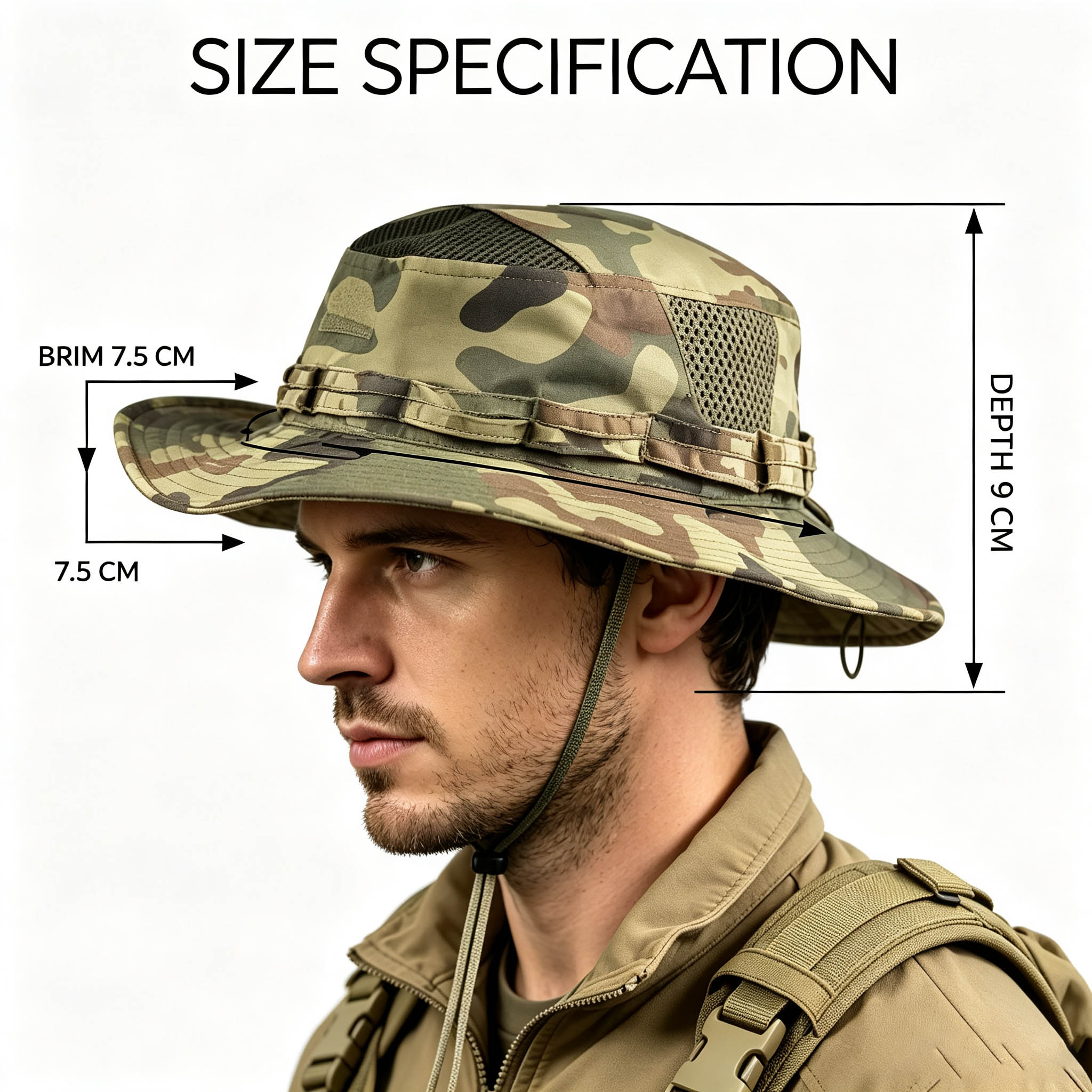 남성용 전술 부니햇, 자외선 차단 넓은 챙 낚시 모자, - Boonie Hat Tactical 리뷰 및 가격