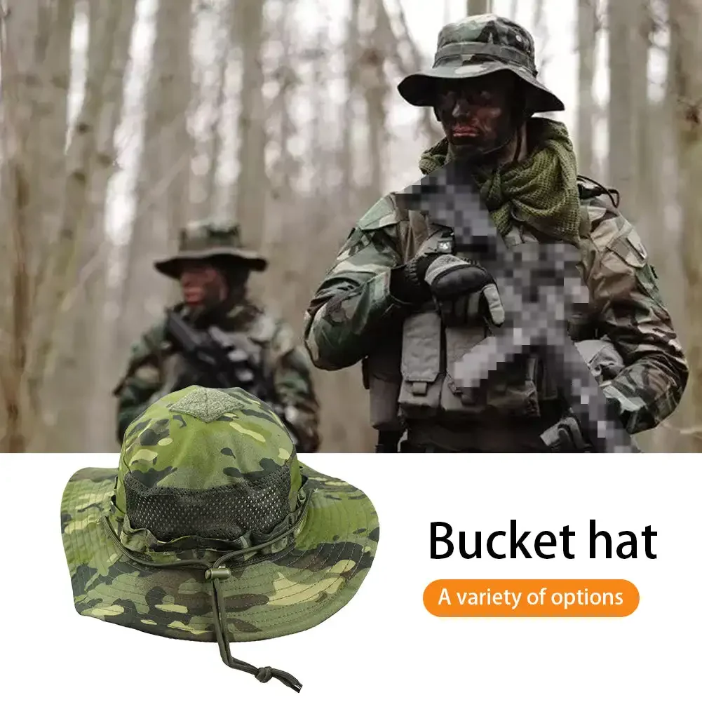 새로운 전술 위장 부니캡 넓은 챙 모자 남성 야외 스포 - Boonie Hat Tactical 리뷰 및 가격