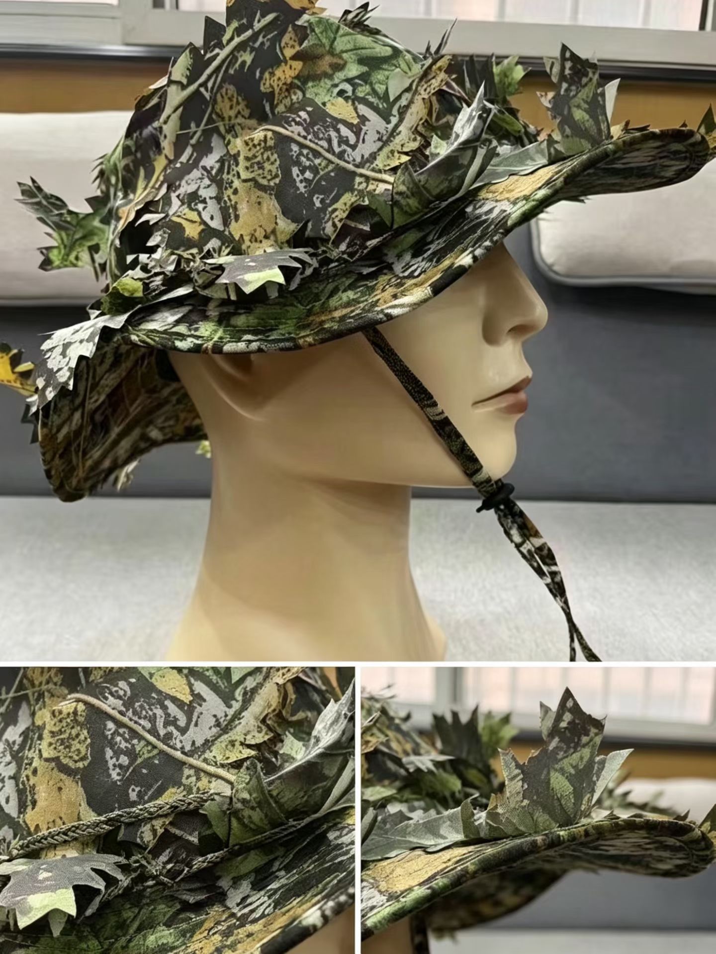 남성용 위장 부니햇 3D 나뭇잎 무늬 전술 모자 길리캡 - Boonie Hat Tactical 리뷰 및 가격