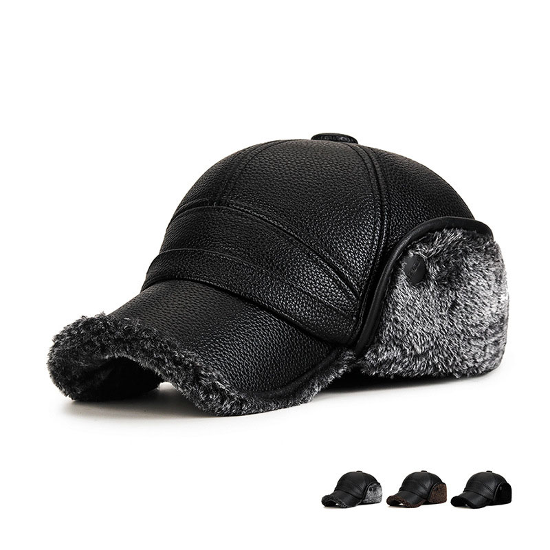 중년 및 노인용 모피 모자, 따뜻한 남성 귀 보호대,  - Baseball Cap Structured 리뷰 및 가격