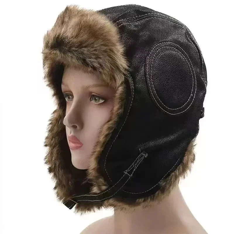 가죽 스노우윈트 캡 귀덮개 방풍 따뜻한 레이펑 모자 겨 - Trapper Hat Ear Flap 리뷰 및 가격