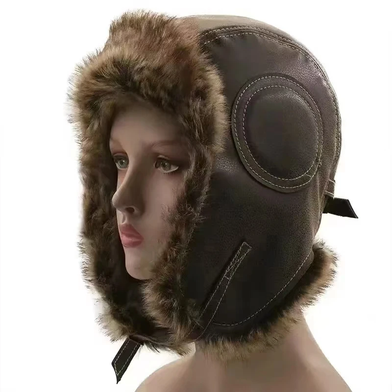 가죽 스노우윈트 캡 귀덮개 방풍 따뜻한 레이펑 모자 겨 - Trapper Hat Ear Flap 리뷰 및 가격