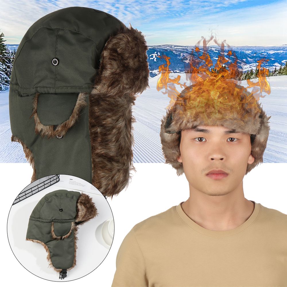따뜻한 귀덮개 트래퍼 스키 모자 겨울 모자 러시아 우샨 - Trapper Hat Ear Flap 리뷰 및 가격