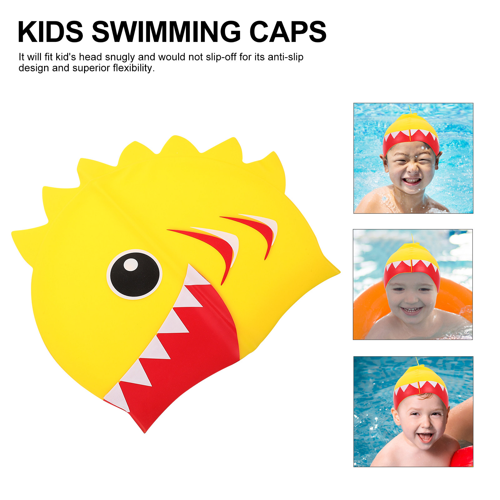 어린이 실리콘 수영 모자 방수 수영 모자 만화 디자인  - Swim Hat Silicone 리뷰 및 가격
