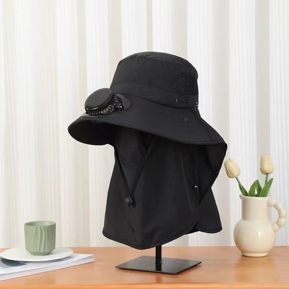 휴대용 태양열 충전식 팬 모자, 얼굴 가리개 포함, 낚 - Sun Hat Wide Brim 리뷰 및 가격