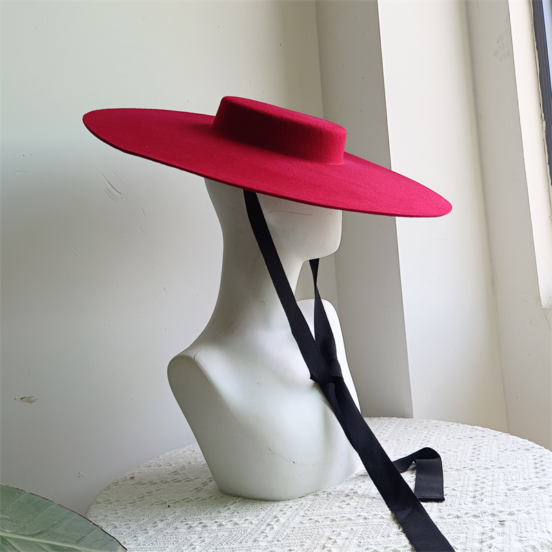 15cm 울 밀짚 넓은 챙 평평한 탑 정장용 검정 여성 - Fedora Hat Wool 리뷰 및 가격