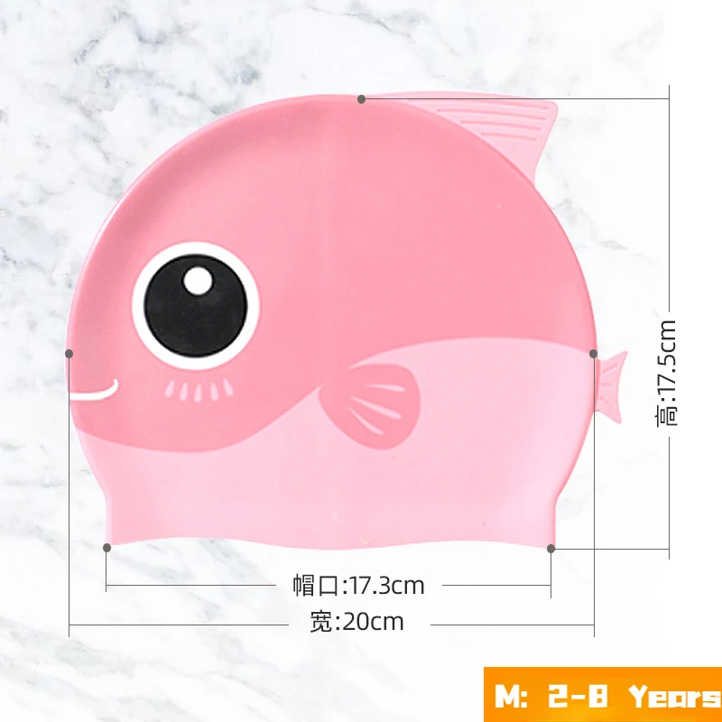 어린이를위한 만화 귀여운 물고기 상어 실리콘 수영 모자 - Swim Hat Silicone 리뷰 및 가격