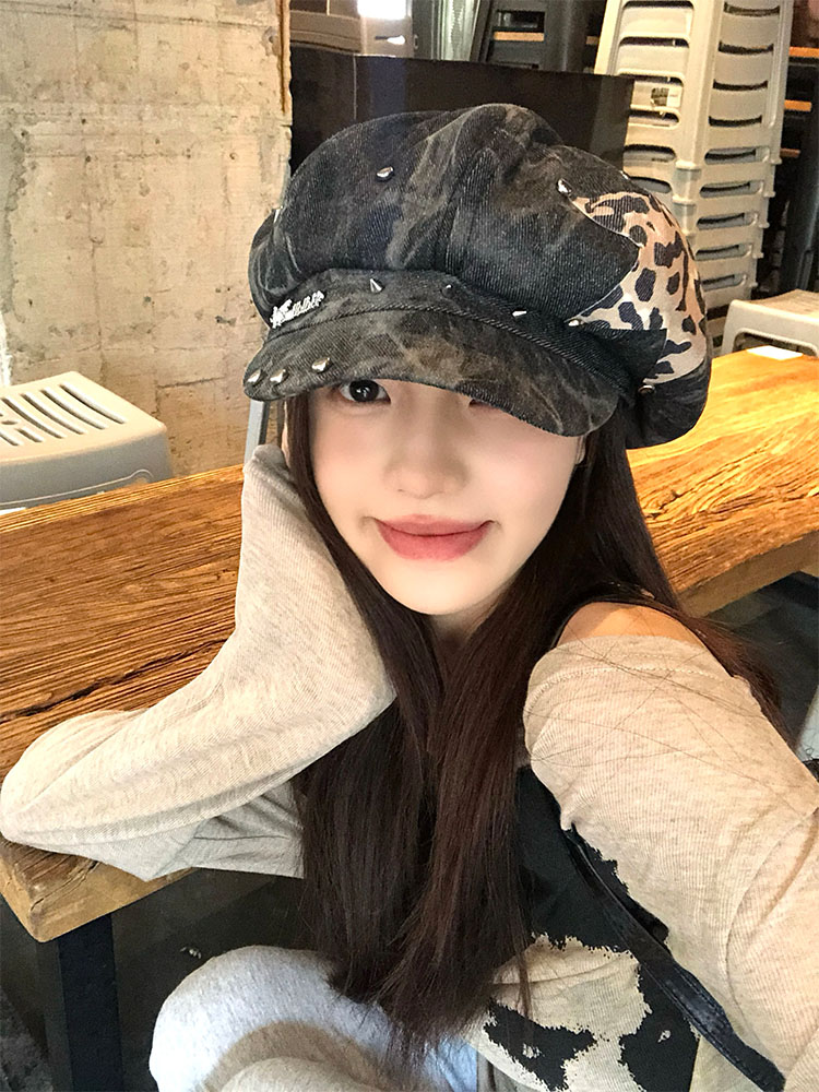 Y2K 맞춤형 스타 스티커 리벳 디자인 여성용 베레모  - Dad Hat Cotton 리뷰 및 가격