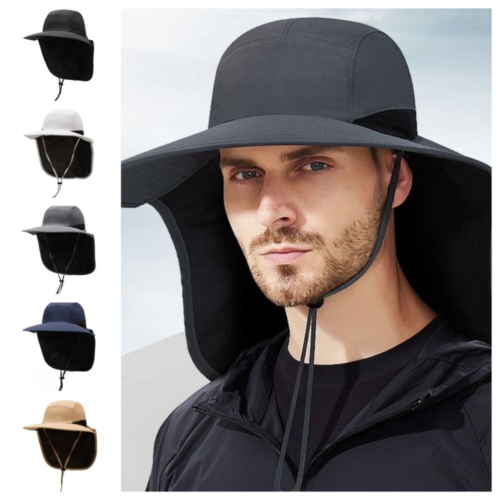 Sunhat 와이드 브림 야외용 태양 모자 목 플랩으로 - Bucket Hat Cotton 리뷰 및 가격
