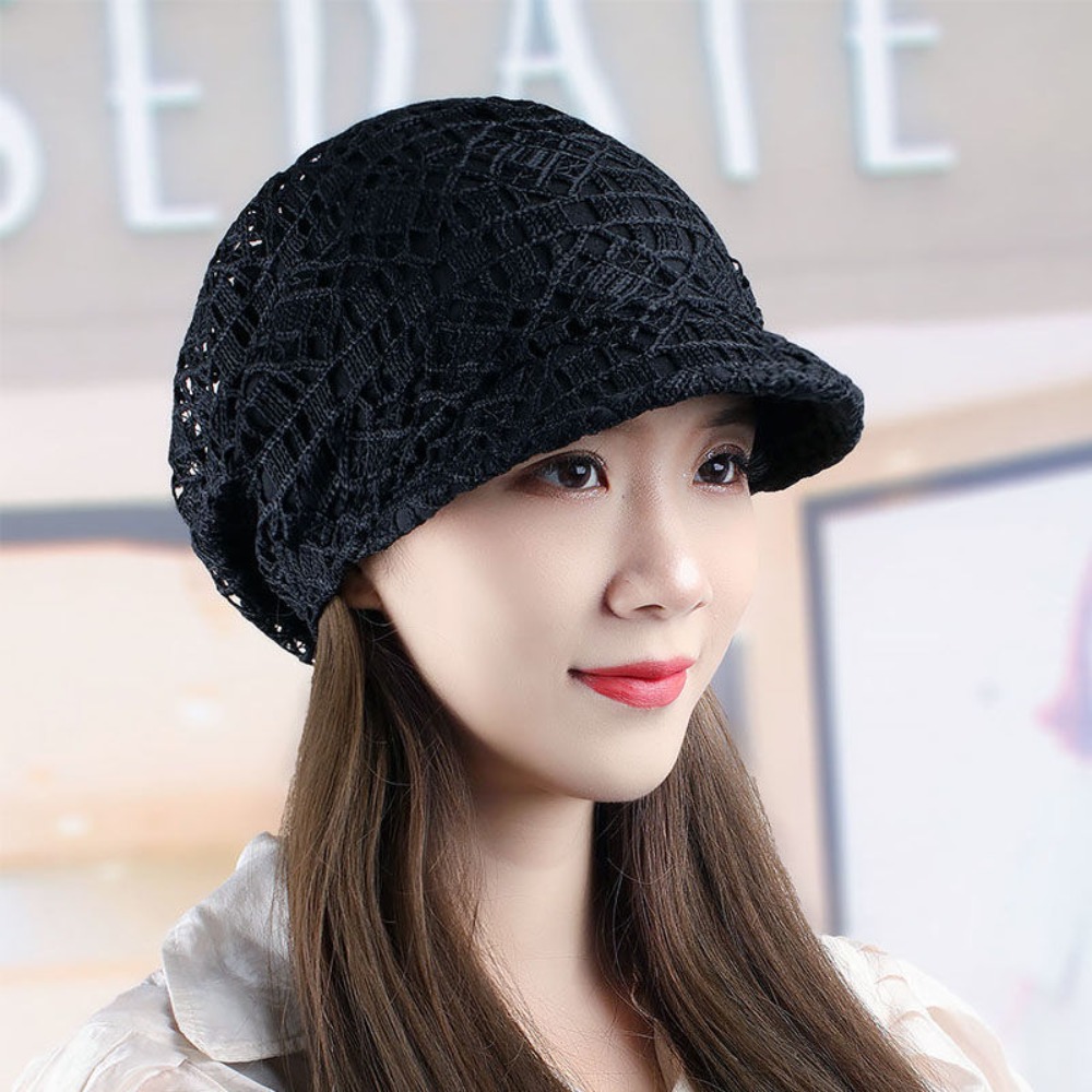 속이 빈 꽃무늬 비니 모자 통기성 자수 여성 야구 모자 - Baseball Cap Structured 리뷰 및 가격
