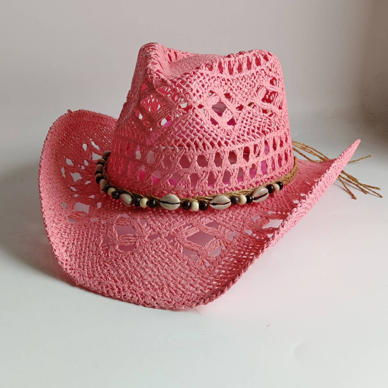 핑크 카우보이 밀짚모자 속이 빈 수제 카우보이 밀짚모자 - Cowboy Hat Straw 리뷰 및 가격