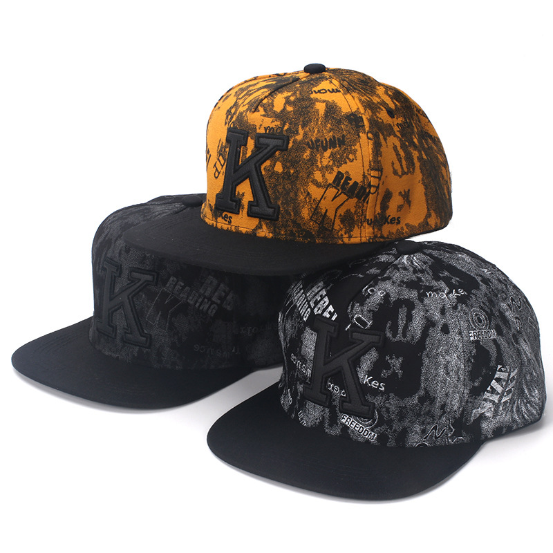 남성용 K 레터 힙합 야구 모자, 여름 코튼 플랫 브림 - Snapback Hat Flat 리뷰 및 가격